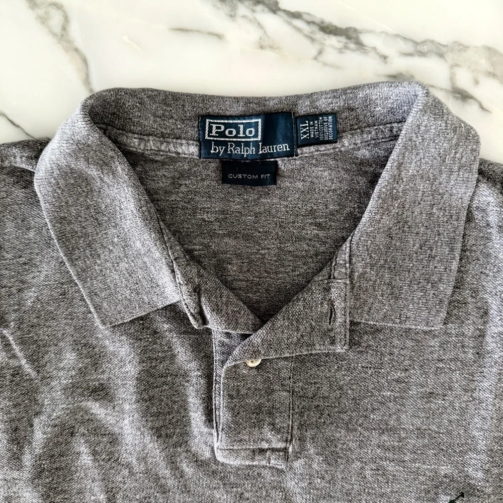 POLO Ralph Lauren‎ Polo Shirt Mens Gray 100% Cotton, XXL